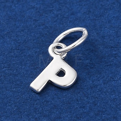925 Sterling Silver Letter Charms STER-C012-01S-P-1
