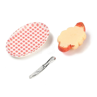 Resin Miniature Breakfast Set Ornaments DIY-H174-01B-1