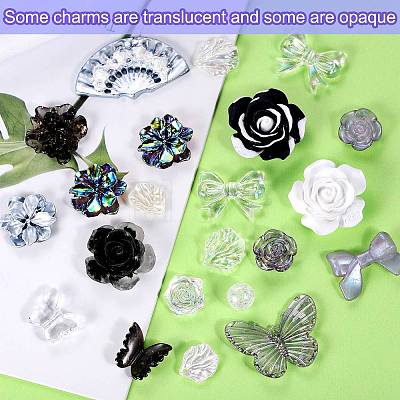 50G Resin Acrylic DIY Accessories Simulation Baroque Style Rose Halo Dyed Mixed Flower DIY Accessories JX581C-1