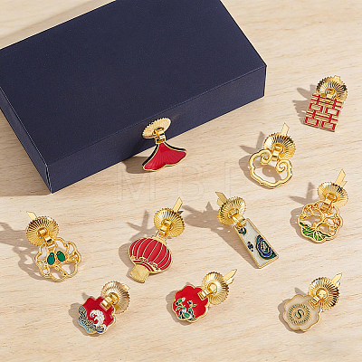 20Pcs 10 Styles Alloy & Iron Drawer Handles AJEW-GA0010-54-1