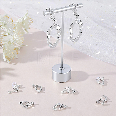 12Pcs Brass & Crystal Rhinestone Clip-on Earring Findings KK-BBC0028-19-1