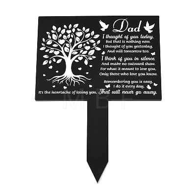 Acrylic Garden Stake AJEW-XCP0003-48-1