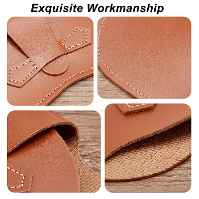 AHADEMAKER 4Pcs 4 Colors Imitation Leather Glasses Cases AJEW-GA0005-46-1