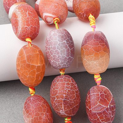 Natural Weathered Agate Beads Strands G-A311-C01-01-1