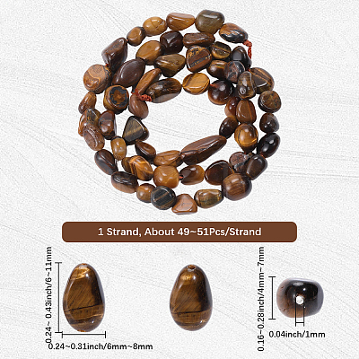 1 Strand Natural Tiger Eye Beads Strands G-PA0002-66-1
