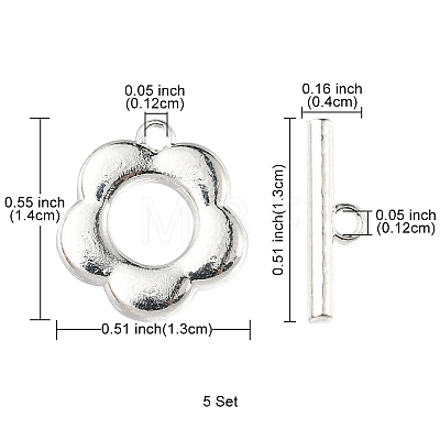 Alloy Toggle Clasps FIND-YW0002-23MS-1