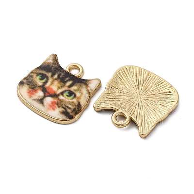 Alloy Enamel Pendants ENAM-V002-04G-04-1