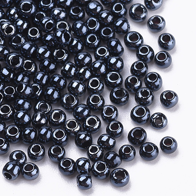 Plated Glass Seed Beads SEED-Q025-2mm-B01-1