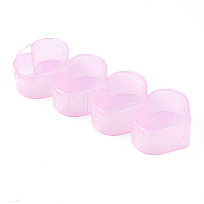 Heart Polypropylene(PP) Bead Storage Container CON-N011-030A-1