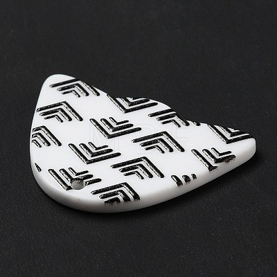 Arrow Pattern Opaque Acrylic Pendants SACR-P014-02A-1