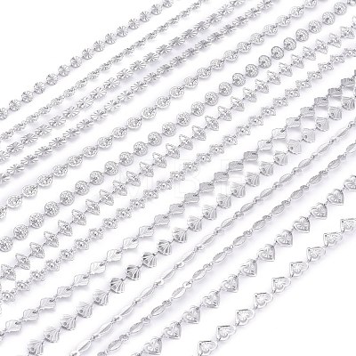 304 Stainless Steel Link Chain Bracelets NJEW-K119-28P-1
