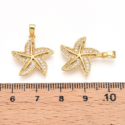 Brass Micro Pave Cubic Zirconia Pendants KK-T070-86G-1