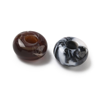 Tow Tone Acrylic Beads X-OACR-C040-07-1