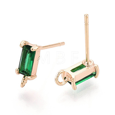 Brass Stud Earring Findings KK-T038-492A-1