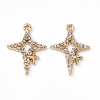 Alloy Rhinestone Pendants PALLOY-P287-08LG-01-1