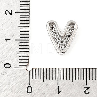 Brass Micro Pave Cubic Zirconia Slide Charms ZIRC-I068-08P-A-1