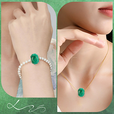 4Pcs Natural Myanmar Jade/Burmese Jade Carved European Beads G-PA0002-44-1