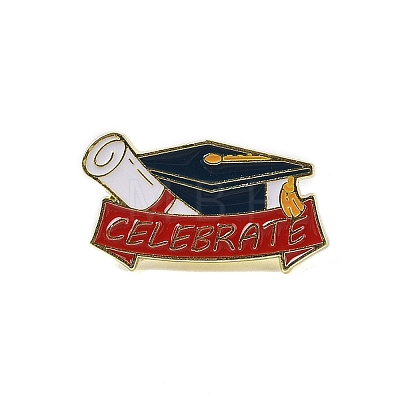 Graduation Theme Zinc Alloy Brooches JEWB-E037-05G-01-1