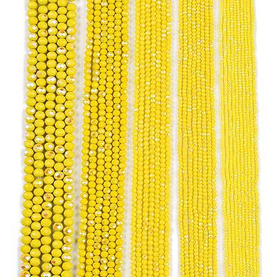 Electroplate Opaque Solid Color Glass Beads Strands X-EGLA-A044-P6mm-L04-1