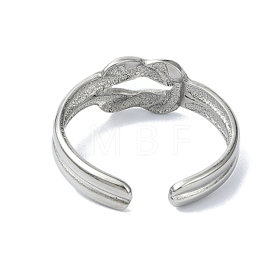 304 Stainless Steel Cuff Rings for Women RJEW-M019-61P-1