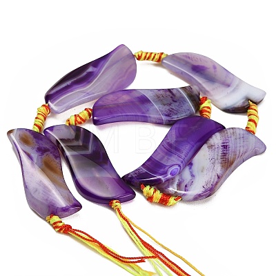 Dyed & Heated Natural Banded Agate Beads Strands GG-CBAB9C6-B02-01-1