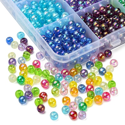 15 Colors Transparent Acrylic Beads DIY-YW0005-36-1