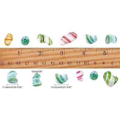 Dyed Natural Spiral Shell Beads SSHEL-NB0001-20-1