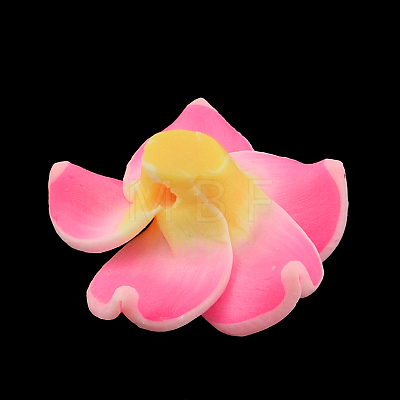 Handmade Polymer Clay 3D Flower Plumeria Beads X-CLAY-Q192-30mm-10-1