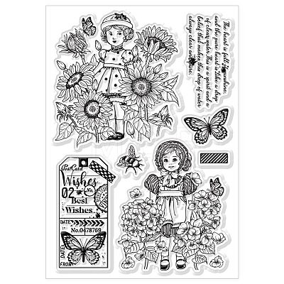 Custom PVC Plastic Clear Stamps DIY-WH0618-0129-1