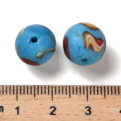 Handmade Frosted Lampwork Beads LAMP-C016-04C-05-1