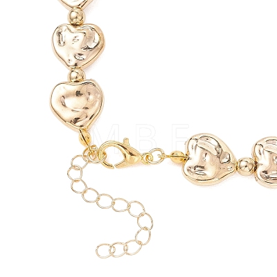 CCB Plastic Heart Beaded Necklaces NJEW-JN05841-02-1