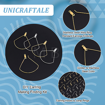 Unicraftale DIY Earring Making Finding Kit STAS-UN0045-52-1