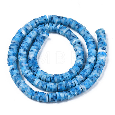 Handmade Polymer Clay Beads Strands CLAY-R089-6mm-163-1