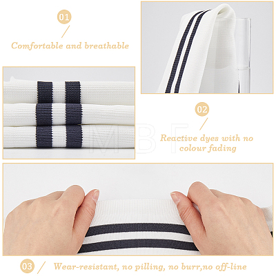 Polyester Elastic Ribbing Fabric for Cuffs DIY-WH0028-96D-1