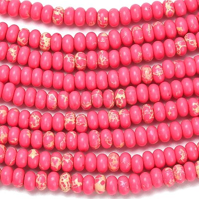 Synthetic Imperial Jasper Beads Strands G-L635-A09-4x2mm-06-1