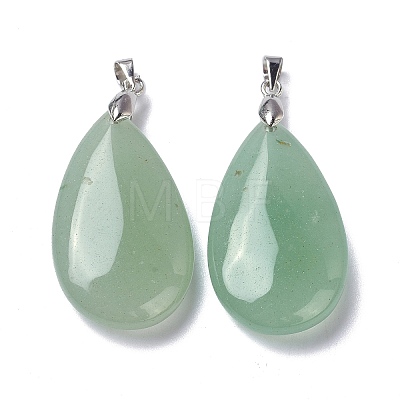 Natural Green Aventurine Pendants X-G-D084-01P-B10-1