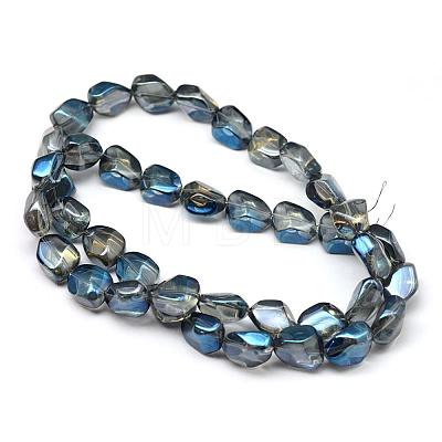 Electroplate Glass Beads Strands EGLA-Q066-09-1