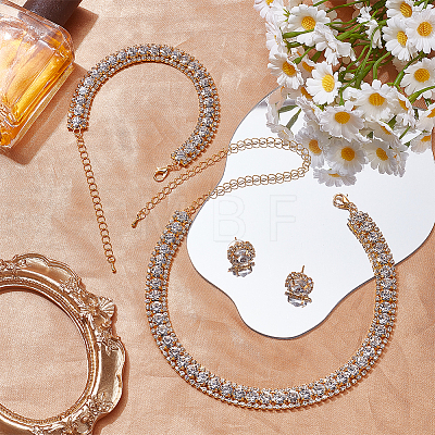 1 Bag Alloy Rhinestone Jewelry Sets SJEW-UN0001-27G-1