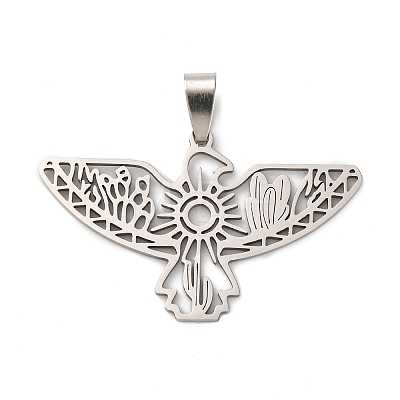 201 Stainless Steel Pendants STAS-V013-09P-1