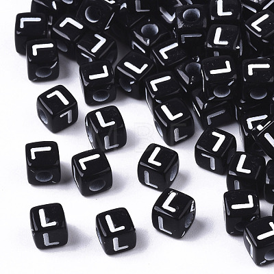 Opaque Acrylic Beads SACR-N002-01L-1