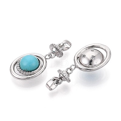 Dyed Synthetic Turquoise Pendants KK-N287-19P-1