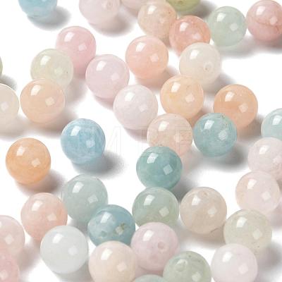 100Pcs 8mm Natural Morganite Round Beads DIY-LS0002-44-1