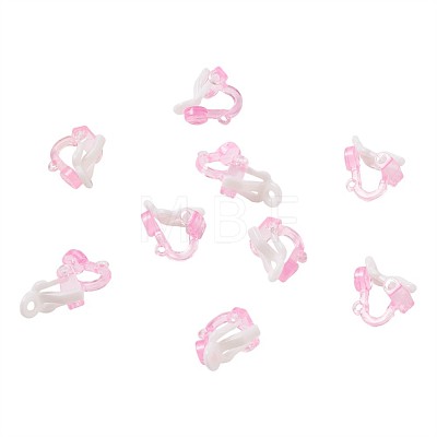Plastic Clip-on Earring Findings X-FIND-Q001-02-1