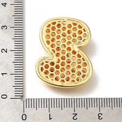 Brass Cubic Zirconia Pendants KK-M295-13G-Z-1