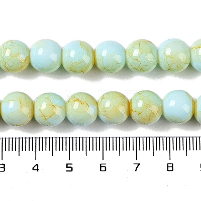 Baking Paint Glass Bead Strands GLAA-H031-01C-08-1