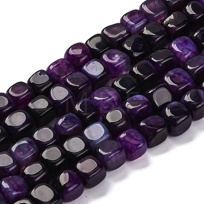 Natural Dragon Veins Agate Beads Strands G-G177-E10-01-1