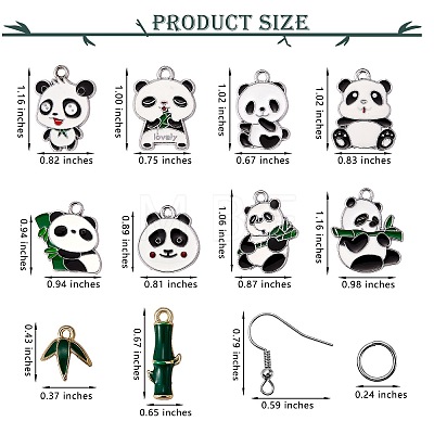 DIY Panda Drop Earring Making Kits DIY-SZ0007-97-1