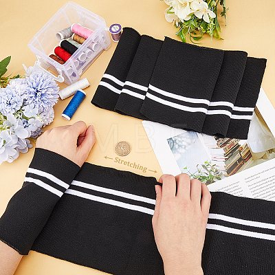 Polyester Elastic Ribbing Fabric for Cuffs DIY-WH0028-96B-1