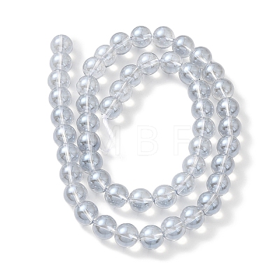 Transparent Electroplate Glass Beads Strands GLAA-T032-T8mm-C17-1