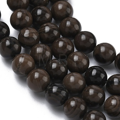 Natural Wood Lace Stone Wooden Jasper Beads Strands G-K365-F03-6mm-1